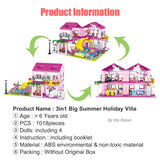 City House Summer Holiday Villa Castle Building Blocks: Friends Edition