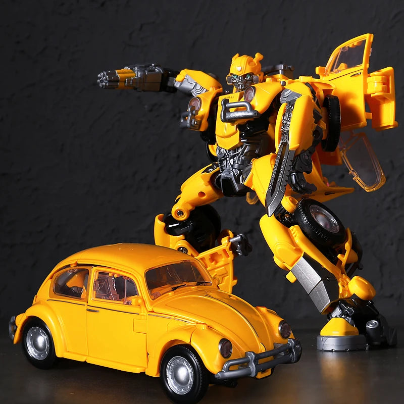 Alloy Yellow Bee Transformation - 21cm Film Warrior BMB Mode Action Figure Robot Model Toy,