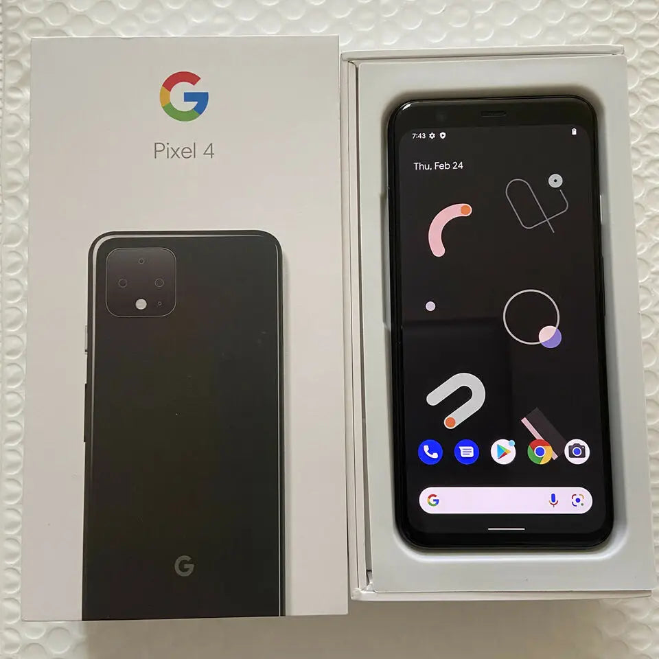 Original Unlocked Google Pixel 4 - 5.7" Snapdragon 855 LTE Smartphone with 6GB RAM, 64/128GB ROM, Face ID