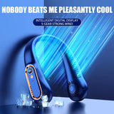 AirBreeze Pro: Digital Display Bladeless Neckband Fan - Portable Mini Air Cooler with USB Rechargeable, Hands-Free Cooling for On-the-Go Comfort