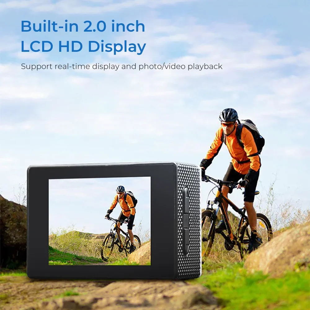 AquaCapture Pro: Outdoor Waterproof Sports DV Camera - HD 4K