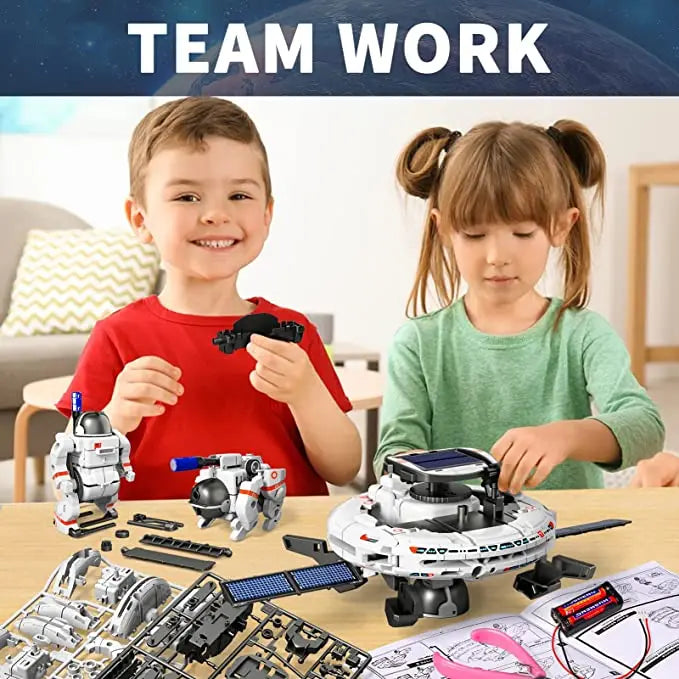 12-in-1 Science Experiment Solar Robot Toy: DIY Building Kit