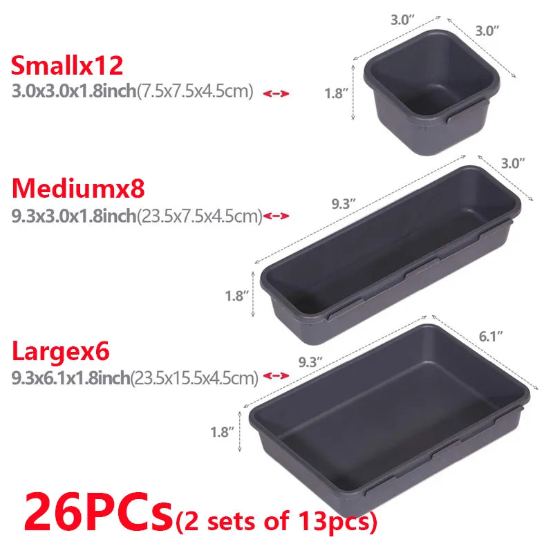13/26PCs Drawer Organizers