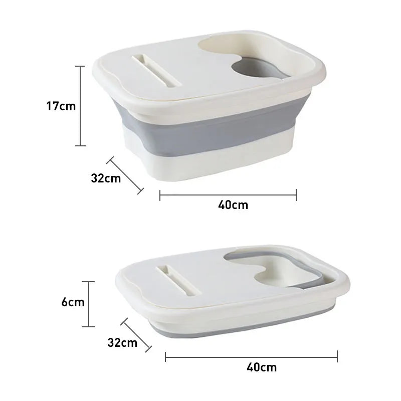 RevitalizeRelax Foldable Footbath: Portable Massage