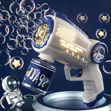 Galactic Bubble Explorer: Astronaut Electric Automatic Light Bubble Machine