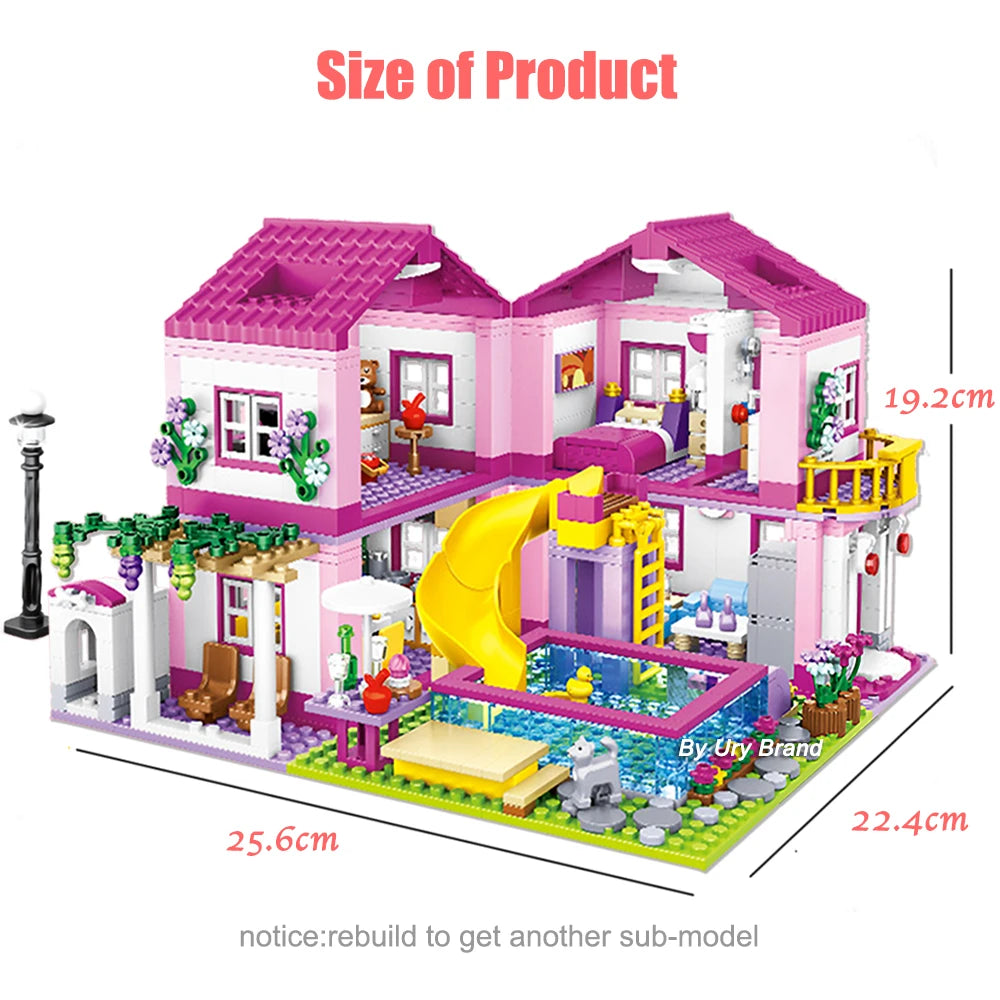 City House Summer Holiday Villa Castle Building Blocks: Friends Edition