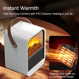 1000W Electric Heater Campfire Mantel Lamp Space Heater Home Appliance Heating Stove Portable Mini Radiator Warmer