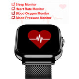 Square Smartwatch: Touch Dial, Call, Music, Fitness Tracker