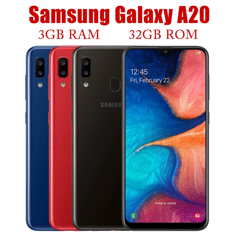 Samsung Galaxy A20 - Original Unlocked Smartphone with 6.4 Inches Display, 3GB RAM, 32GB ROM, and 13MP Camera