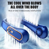 AirBreeze Pro: Digital Display Bladeless Neckband Fan - Portable Mini Air Cooler with USB Rechargeable, Hands-Free Cooling for On-the-Go Comfort