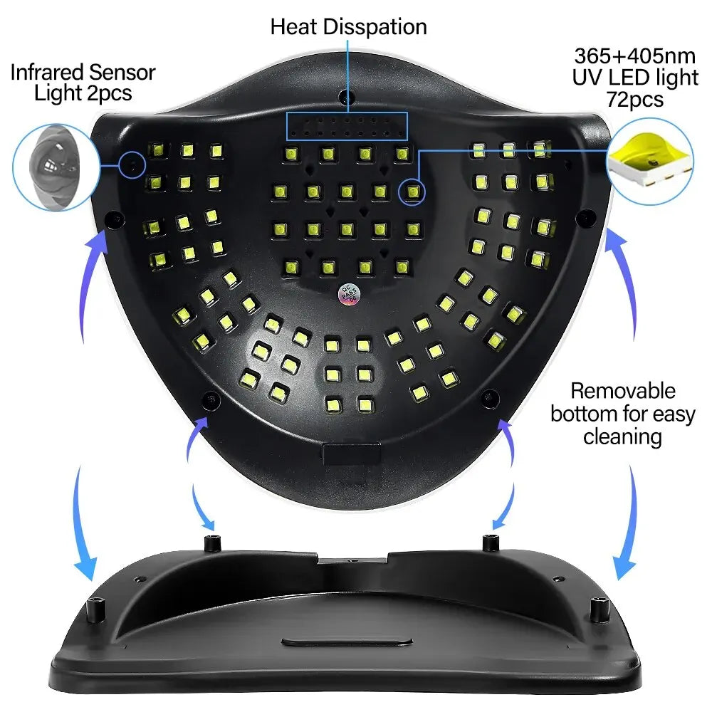 320W 72LEDs UV LED Lamp Drying Lamp for Manicure