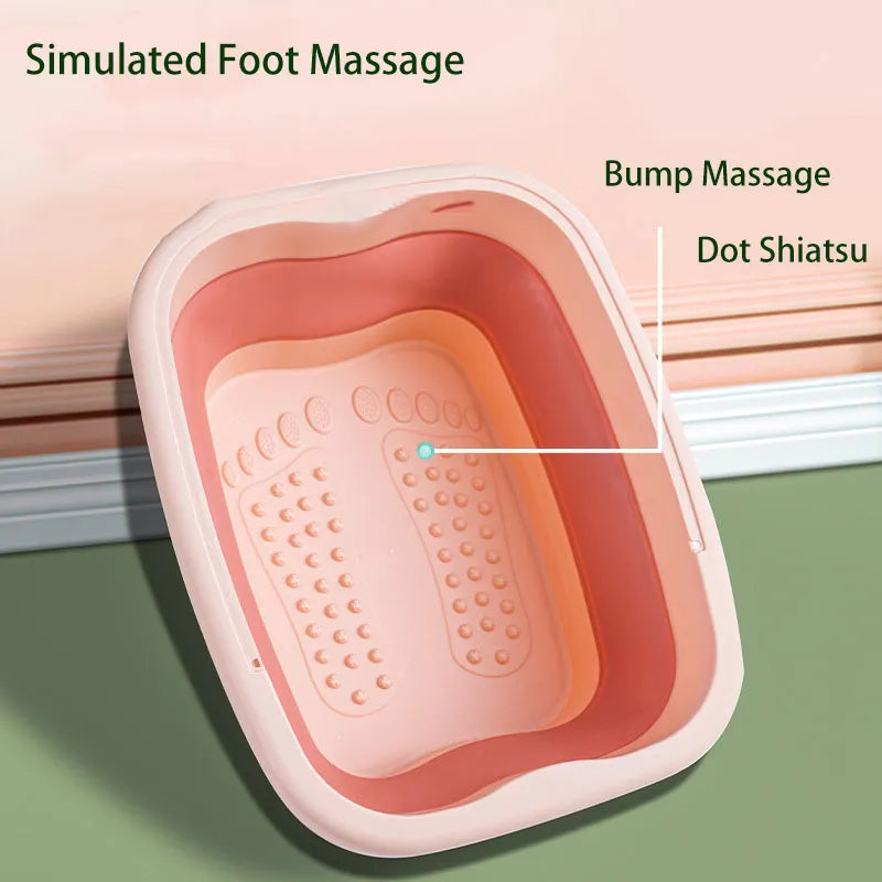 RevitalizeRelax Foldable Footbath: Portable Massage