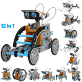 12-in-1 Science Experiment Solar Robot Toy: DIY Building Kit