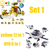 12-in-1 Science Experiment Solar Robot Toy: DIY Building Kit