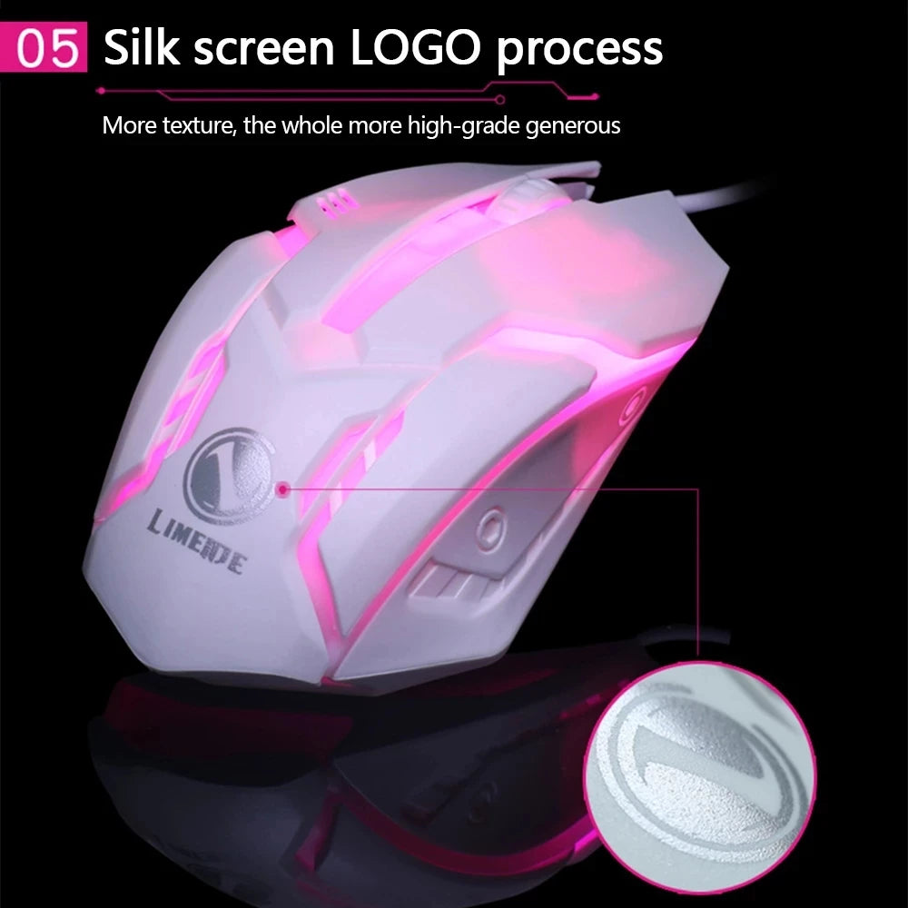 Limei S1 E-Sports LED Luminous Backlit Wired Mouse