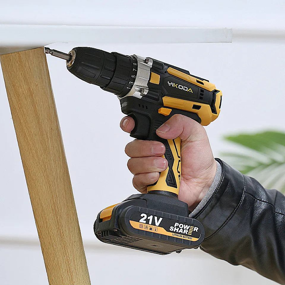 12/16.8/21V Cordless Drill: Rechargeable Electric Screwdriver
