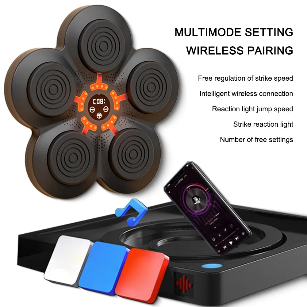 BeatFlow Smart Boxing Wall Target: LED-Lighted, Sandbag Relaxation, Ultimate Reaction Training