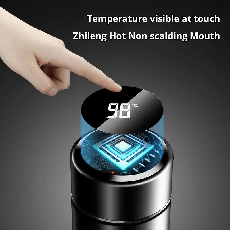 1pc 500ML Smart Insulation Stainless Steel Thermos Cup Water Bottle