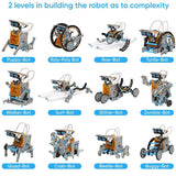 12-in-1 Science Experiment Solar Robot Toy: DIY Building Kit