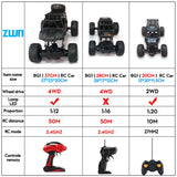 4WD RC Car with LED Lights - 2.4G Radio Remote Control Buggy for Off-Road Thrills