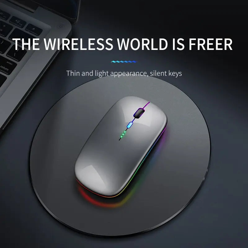 ColorSync Bluetooth Wireless Mouse: USB Rechargeable RGB Mouse