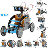 12-in-1 Science Experiment Solar Robot Toy: DIY Building Kit