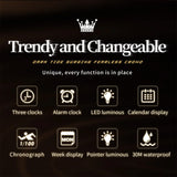 SignatureTech Men's Smart Electronic Watch: Original Design with Leather Strap