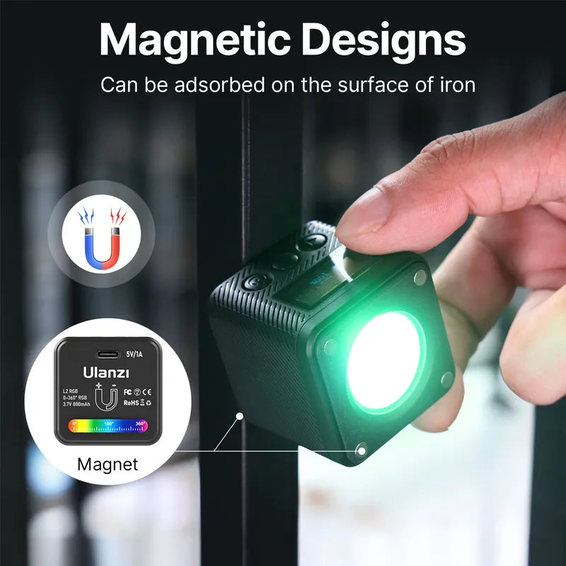 ColorGlo: Compact RGB Camera Light with 360° Full Color - Perfect for DSLR Photography