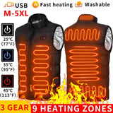 Graphene Heat Cozy: 9 Heated Zones Electric Heated Vest