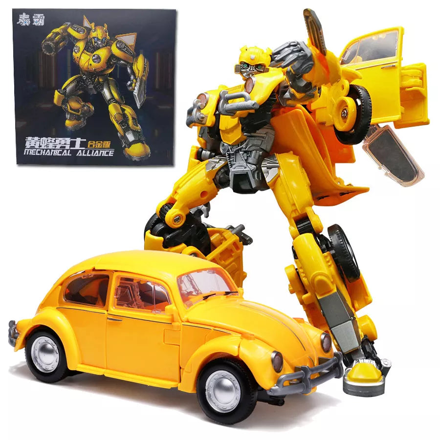 Alloy Yellow Bee Transformation - 21cm Film Warrior BMB Mode Action Figure Robot Model Toy,