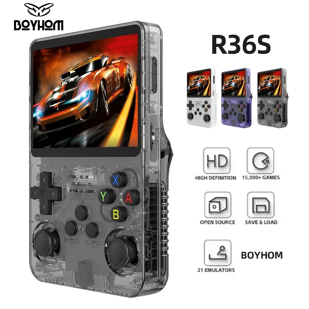 R36S Retro Handheld Console: Linux System, 3.5 Inch IPS Screen