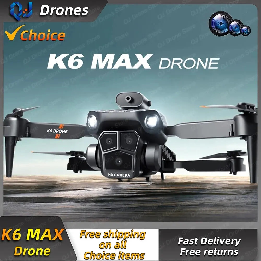 K6 MAX 4K HD Triple-Camera Foldable Drone