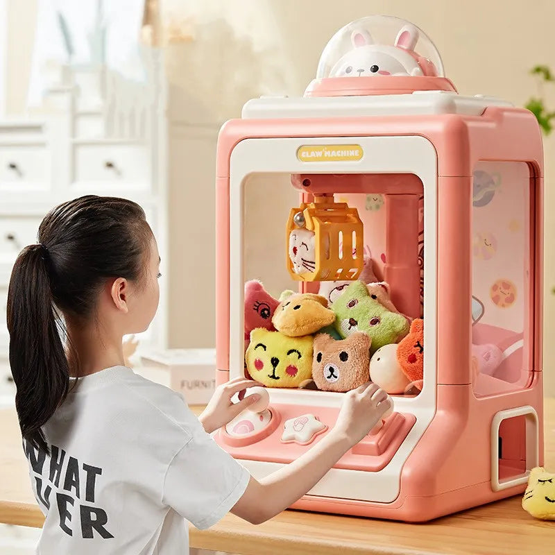 Mini Claw Crane Machine: Automatic Doll Toy with Light and Music