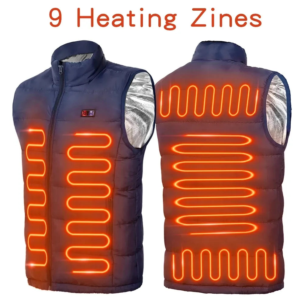 Graphene Heat Cozy: 9 Heated Zones Electric Heated Vest