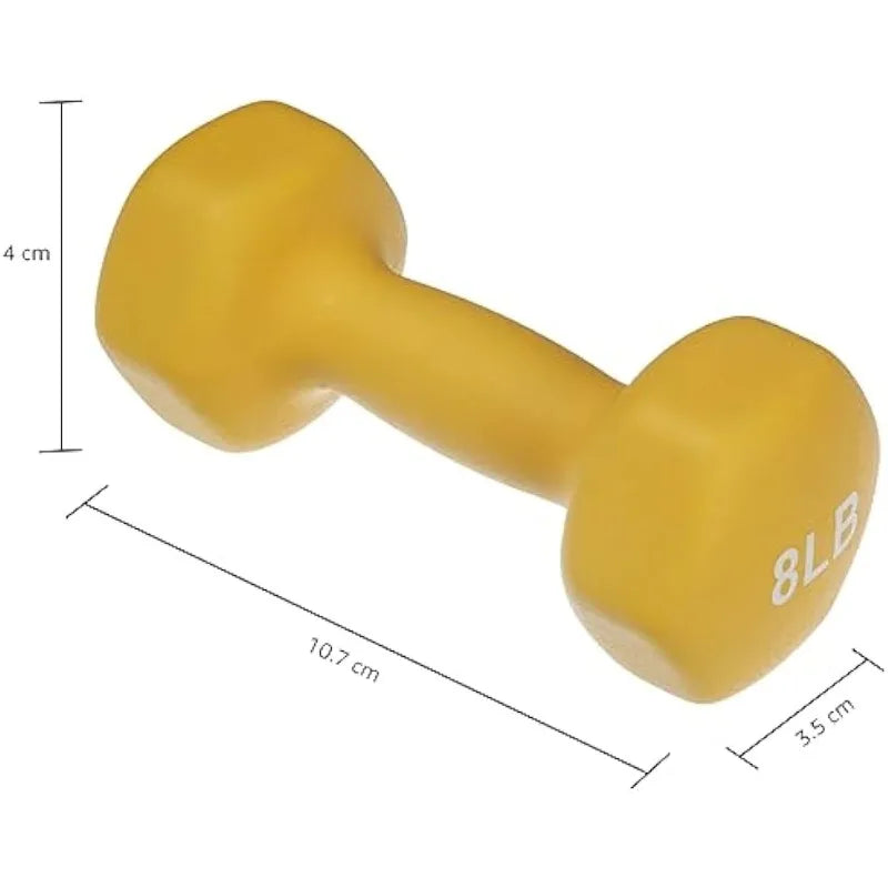 Workout Dumbbell‎ Set  32-Pounds total - 3 Pairs (3-Lb, 5-Lb, 8-Lb) & Weight Rack