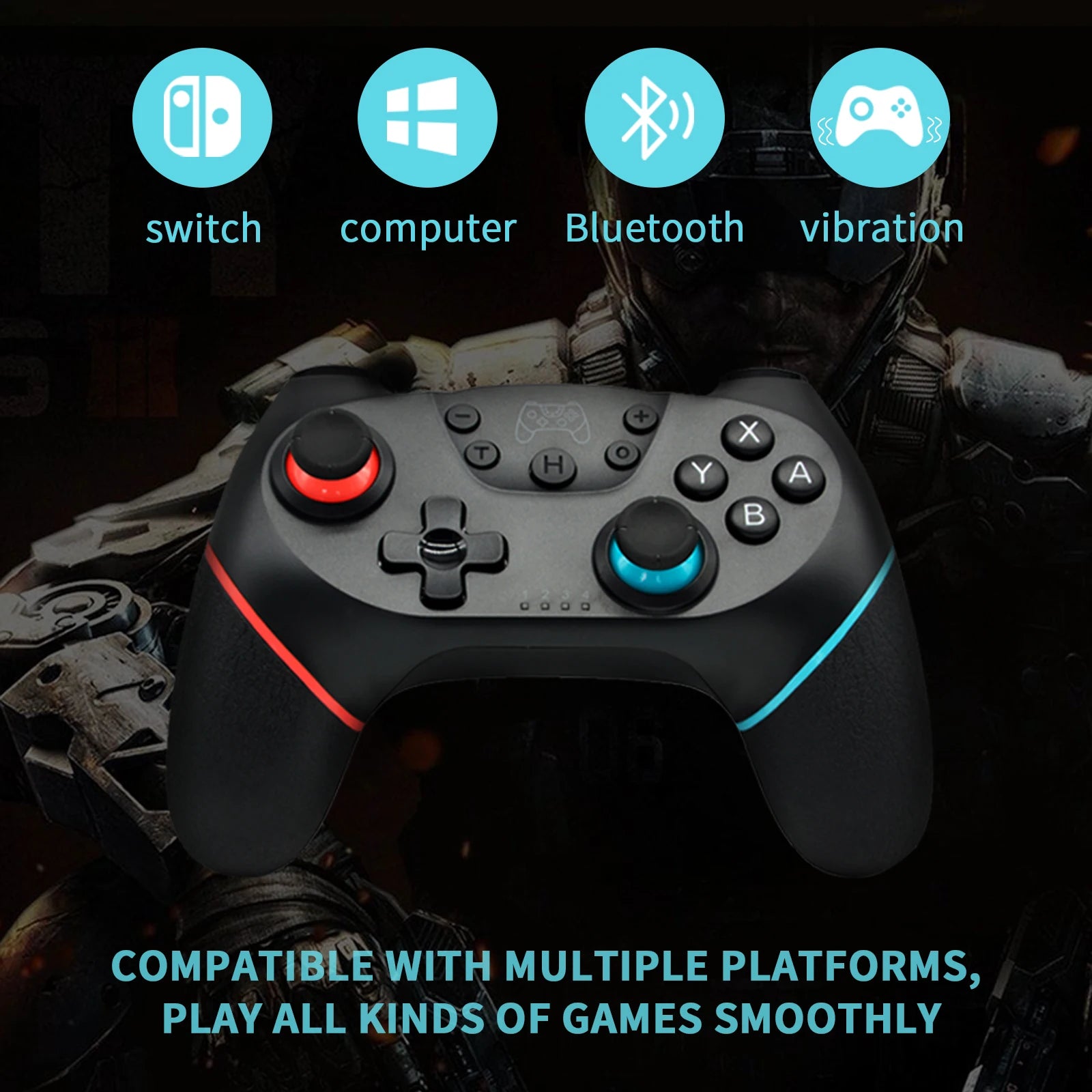 Wireless Bluetooth Gamepads: Compatible Nintendo Switch Controller