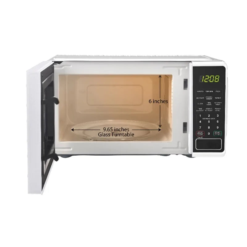 thumbnail image 2 of Mainstays 0.7 Cu Ft Compact Microwave Oven – 700 Watts, Bright Red Countertop Model 2 of 5