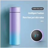 1pc 500ML Smart Insulation Stainless Steel Thermos Cup Water Bottle