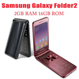 Unlocked Samsung Galaxy Folder 2 G1650 - Quad Core Flip Smartphone with 2GB RAM, 16GB ROM, 8MP Camera, LTE, Dual SIM