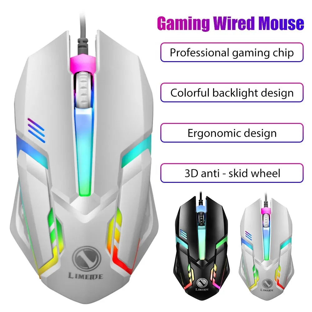 Limei S1 E-Sports LED Luminous Backlit Wired Mouse