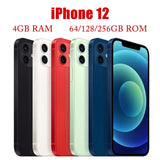 Original Apple iPhone 12 - 6.1" XDR OLED Unlocked Smartphone with 4GB RAM, 64/128/256GB ROM, A14 Chip, iOS, Face ID, NFC, 5G