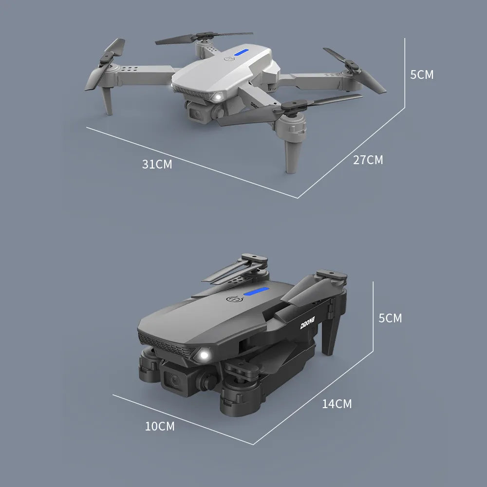 E88Pro Professinal RC Drone: 4K Dual HD Camera, Foldable Design