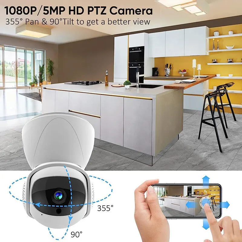SmartGuard FHD PTZ Wifi Camera - Intelligent Security Surveillance with Auto Tracking