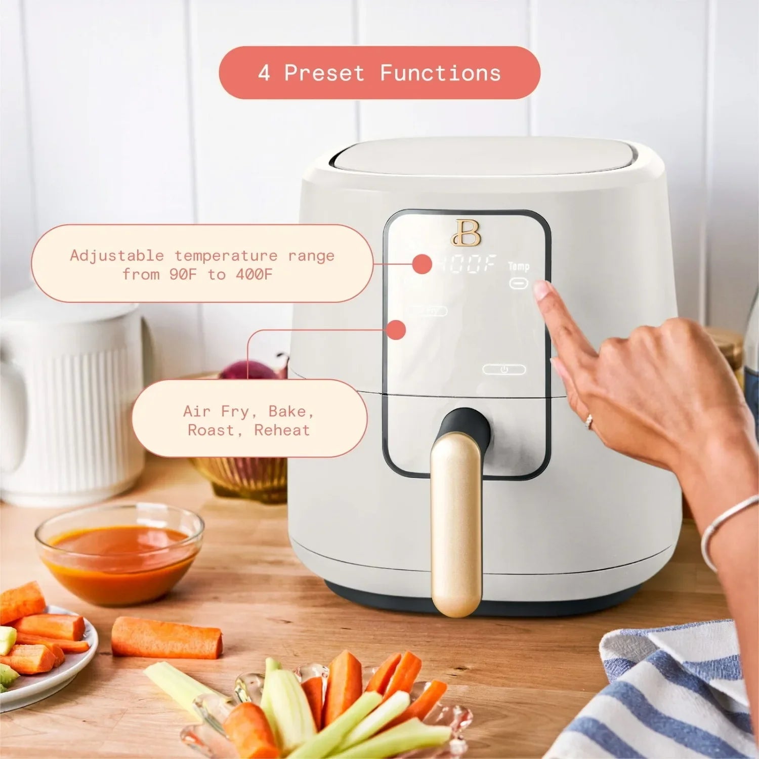 Kitchenware™ 3-Quart Digital Air Fryer with TurboCrisp™ Technology
