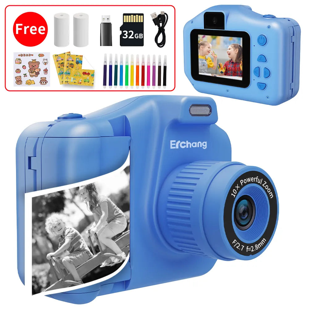 SnapStar Kids Instant Print Camera: 10x Digital Zoom, Video Capability