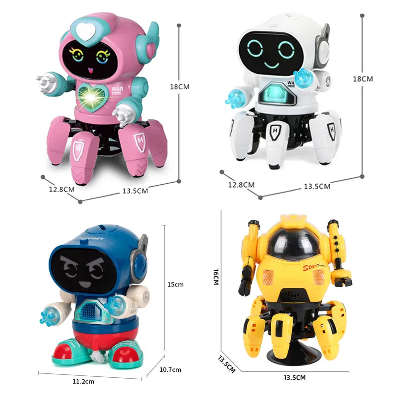 DanceBeat Buddy: Electric Dance Music Light-Walking Doll Robot Toy for Kids