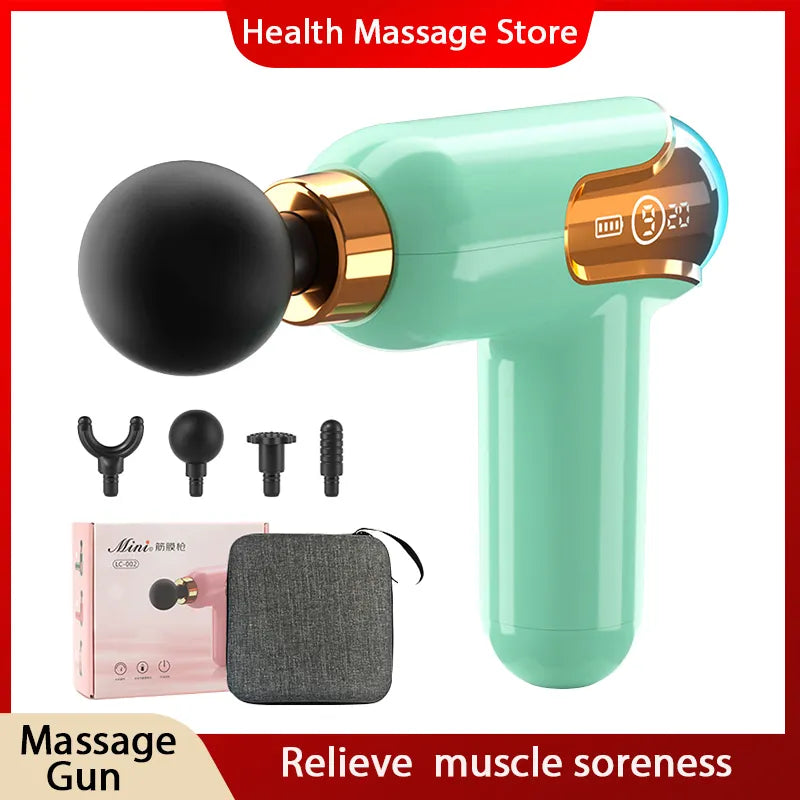 LCD Display Massage Gun: Portable Electronic Massager
